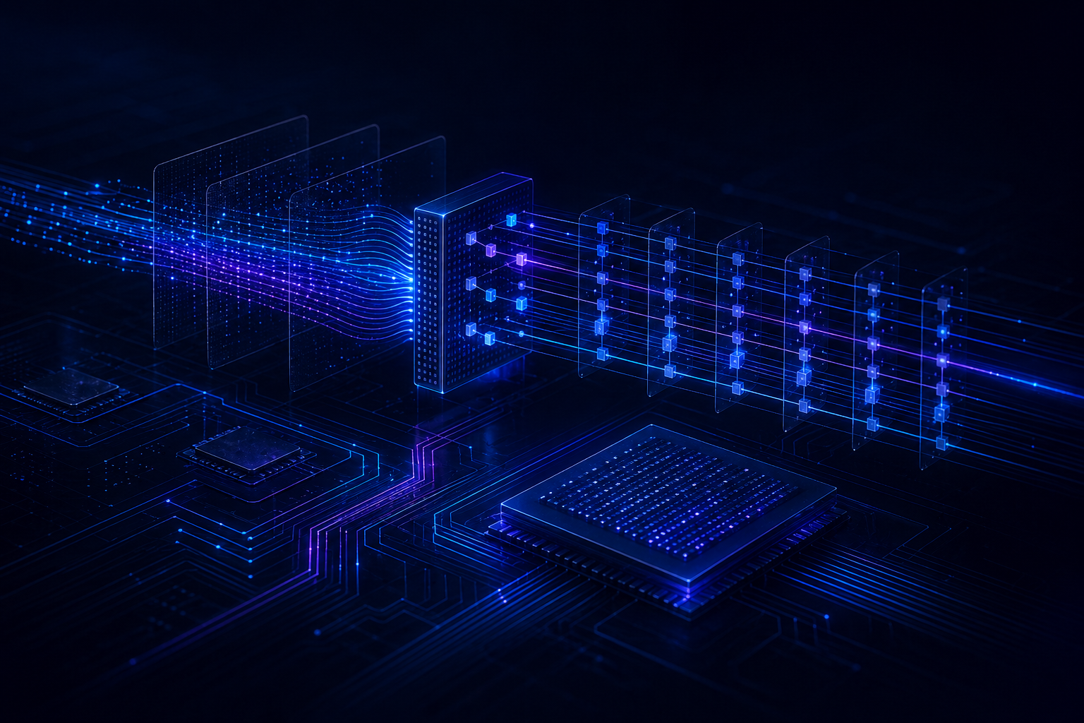 Abstract visual representing linear-time inference