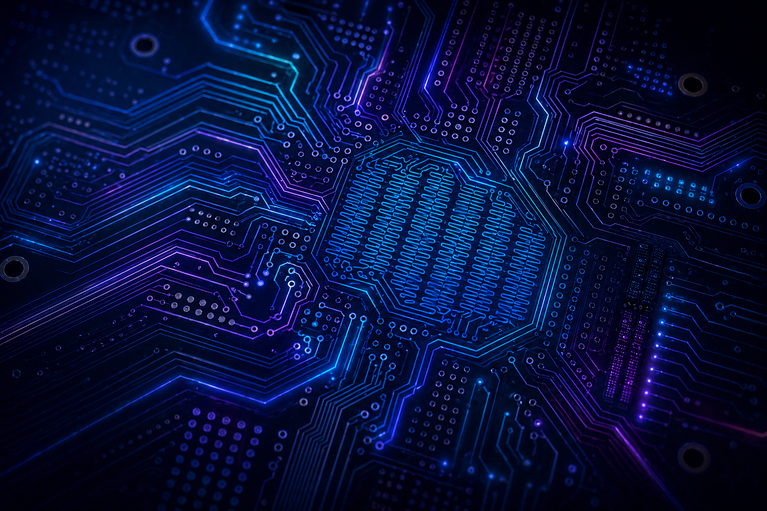 Abstract circuit-trace illustration inspired by TaoTern board routing