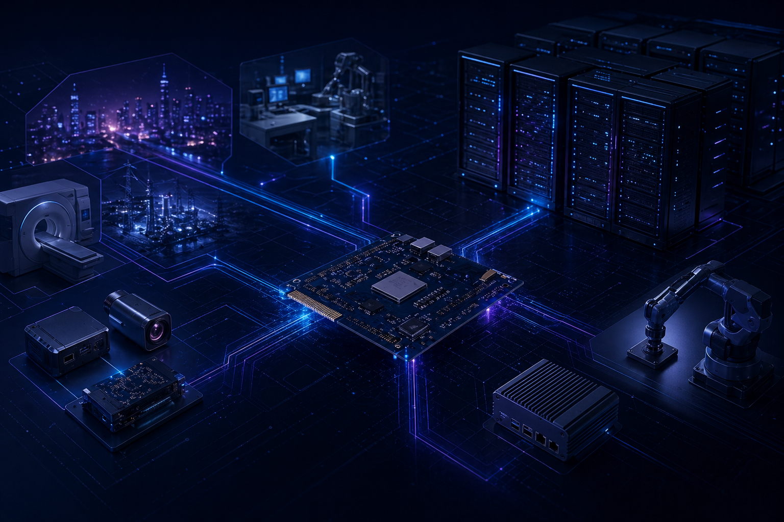 Abstract visual representing production deployment